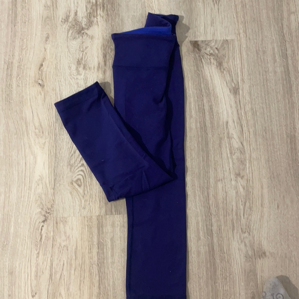 Lululemon dark purple/blue “reversible” leggings.
